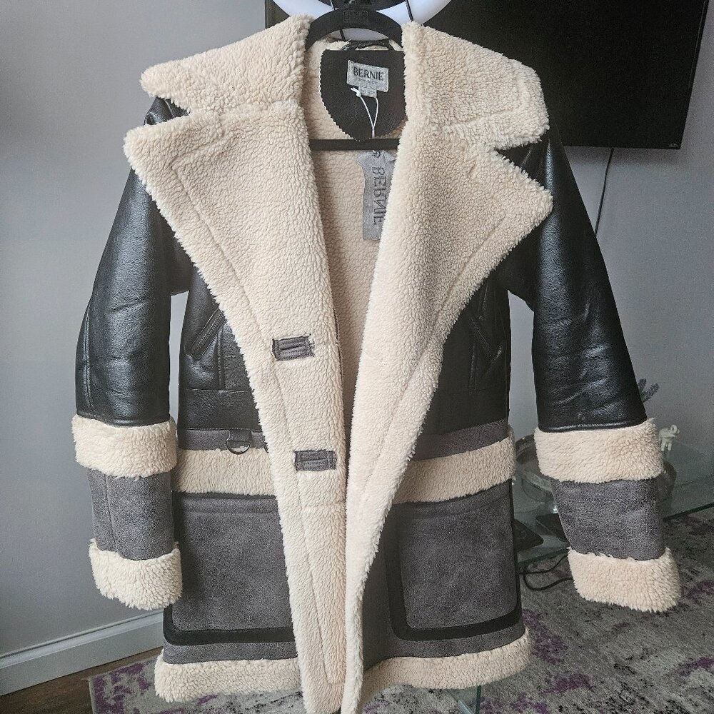Paneled Sherpa Lined Coat